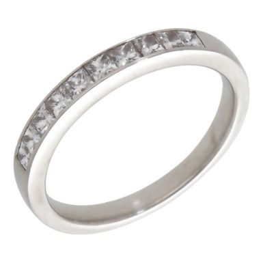 Pre-Owned 18ct White Gold Princess Cut Diamond Eternity Ring