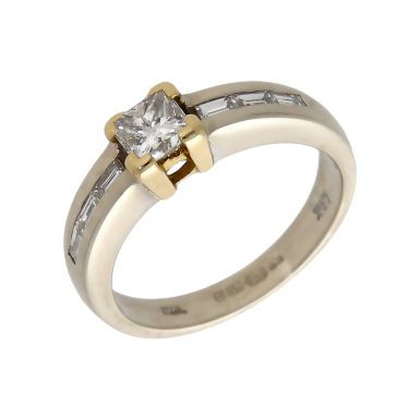 Pre-Owned 18ct Yellow & White Gold 0.68ct Mixed Cut Diamond Ring