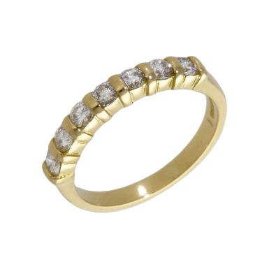 Pre-Owned 18ct Yellow Gold 0.70ct Diamond Half Eternity Ring