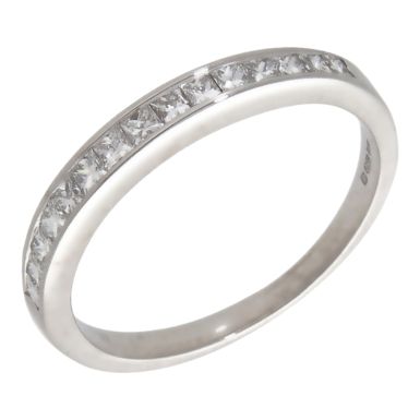 Pre-Owned 18ct White Gold Princess Cut Diamond Eternity Ring
