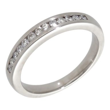 Pre-Owned Platinum 0.25ct Diamond Half Eternity Ring
