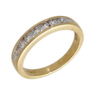 Pre-Owned 18ct Yellow Gold 0.35ct Diamond Half Eternity Ring