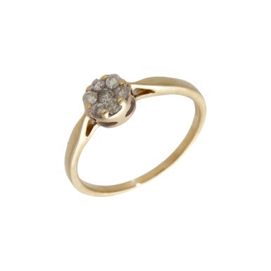 Pre-Owned 9ct Yellow Gold Diamond Cluster Ring