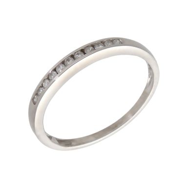 Pre-Owned 9ct White Gold 0.15ct Diamond Half Eternity Ring