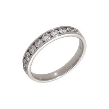 Pre-Owned 18ct White Gold 0.50ct Diamond Half Eternity Ring