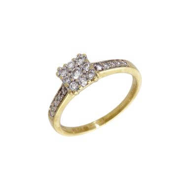 Pre-Owned 18ct Yellow Gold 0.34ct Diamond Cluster Ring
