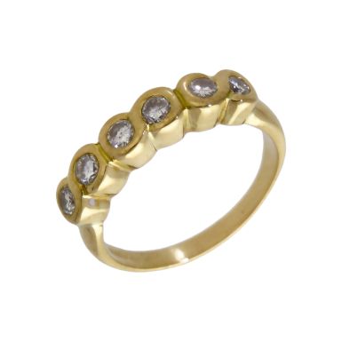 Pre-Owned 14ct Yellow Gold 0.50ct Diamond Half Eternity Ring