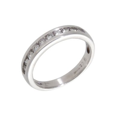 Pre-Owned 9ct White Gold 0.25ct Diamond Half Eternity Ring