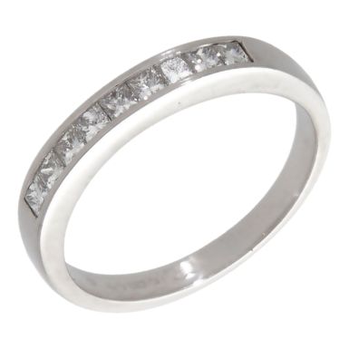 Pre-Owned 18ct Gold 0.45ct Princess Cut Diamond Eternity Ring