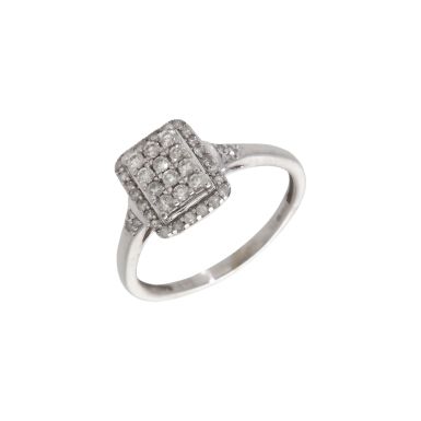 Pre-Owned 9ct White Gold 0.36ct Diamond Cluster Ring