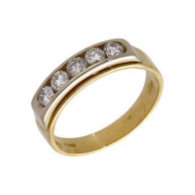 Pre-Owned 18ct Gold 0.50ct Diamond 5 Stone Eternity Ring