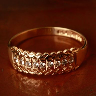 Pre-Owned Vintage 1979 9ct Yellow Gold Spinel Dress Ring