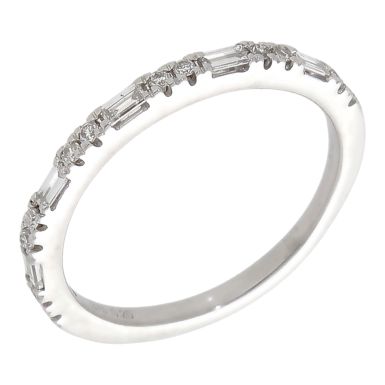 Pre-Owned 9ct White Gold 0.20ct Mixed Cut Diamond Eternity Ring