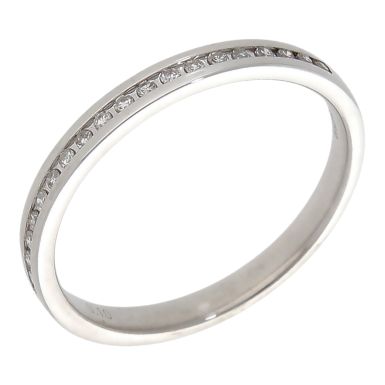 Pre-Owned 9ct White Gold 0.10ct Diamond Half Eternity Ring