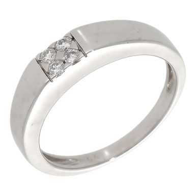 Pre-Owned 9ct White Gold Four Stone Diamond Dress Ring