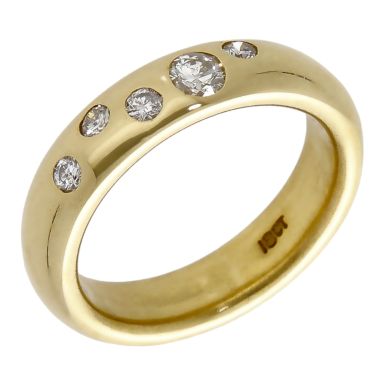 Pre-Owned 18ct Yellow Gold 0.35ct Diamond Set Band Ring