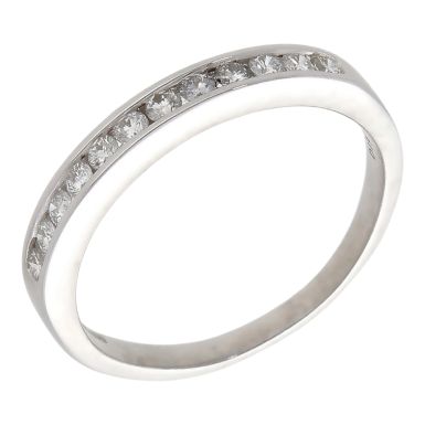 Pre-Owned 18ct White Gold 0.30ct Diamond Half Eternity Ring