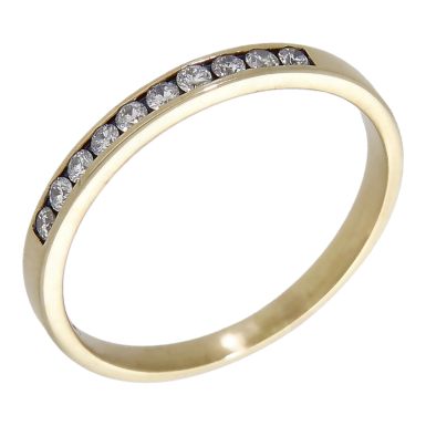 Pre-Owned 9ct Yellow Gold 0.20ct Diamond Half Eternity Ring