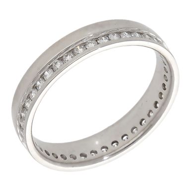 Pre-Owned 18ct White Gold 0.40ct Diamond Set Wedding Band Ring