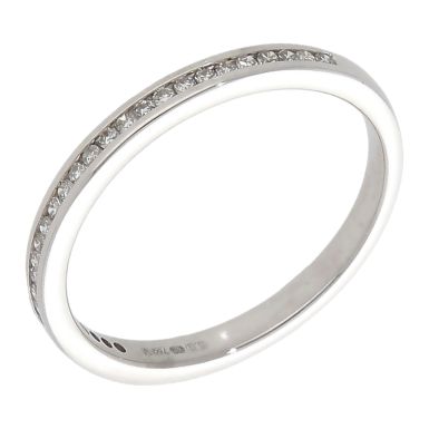 Pre-Owned 18ct White Gold 0.10ct Diamond Half Eternity Ring