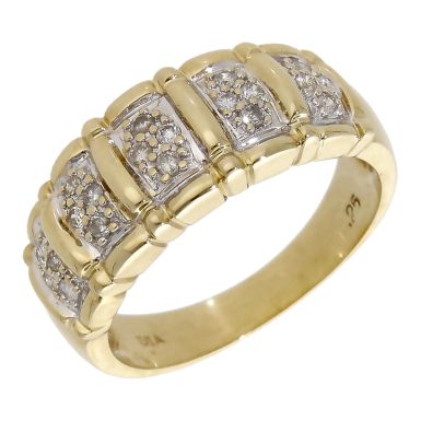 Pre-Owned 14ct Yellow Gold 0.25ct Diamond Band Dress Ring
