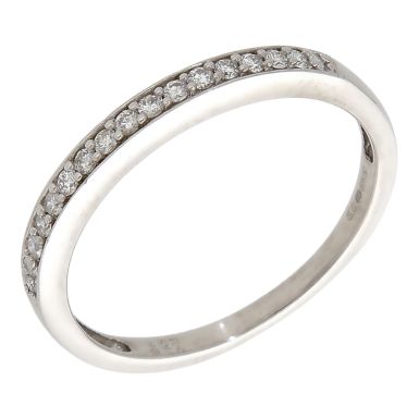 Pre-Owned 9ct White Gold 0.13ct Diamond Half Eternity Ring