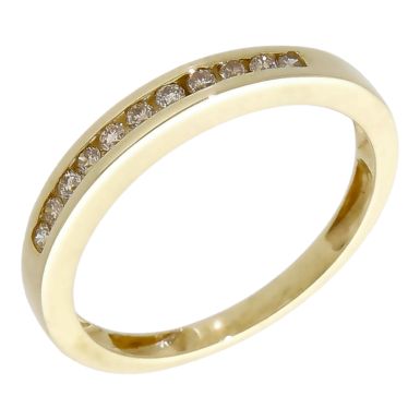 Pre-Owned 9ct Yellow Gold 0.15ct Diamond Half Eternity Ring