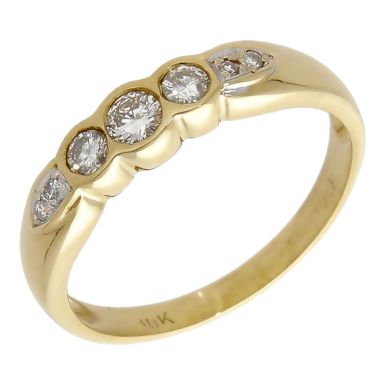 Pre-Owned 18ct Yellow Gold 0.25ct Diamond Half Eternity Ring
