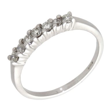 Pre-Owned 14ct White Gold 0.40ct Diamond Half Eternity Ring