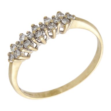Pre-Owned 9ct Yellow Gold Diamond Cluster Ring