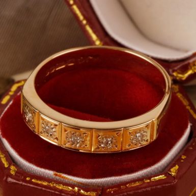 Pre-Owned Vintage 1978 9ct Yellow Gold Diamond Eternity Ring