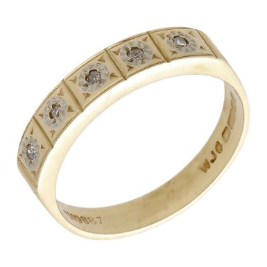Pre-Owned Vintage 1978 9ct Yellow Gold Diamond Eternity Ring