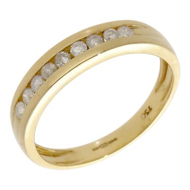 Pre-Owned 18ct Yellow Gold 0.25ct Diamond Half Eternity Ring