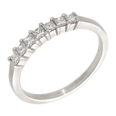 Pre-Owned 18ct White Gold Princess Cut Diamond Eternity Ring