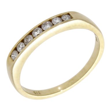 Pre-Owned 9ct Yellow Gold 0.21ct Diamond Half Eternity Ring