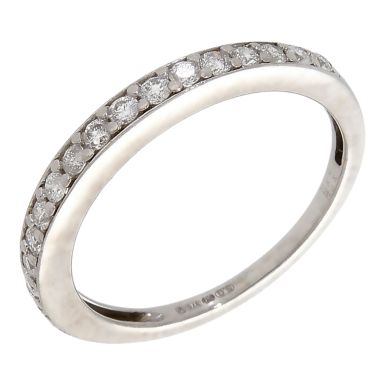 Pre-Owned 9ct White Gold 0.28ct Diamond Half Eternity Ring