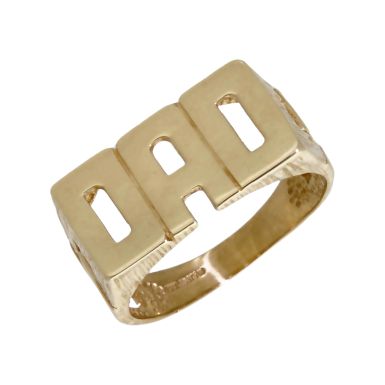 Pre-Owned 9ct Yellow Gold Dad Ring