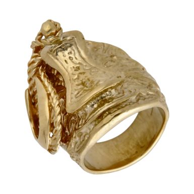 Pre-Owned 9ct Yellow Gold Heavy Saddle Ring