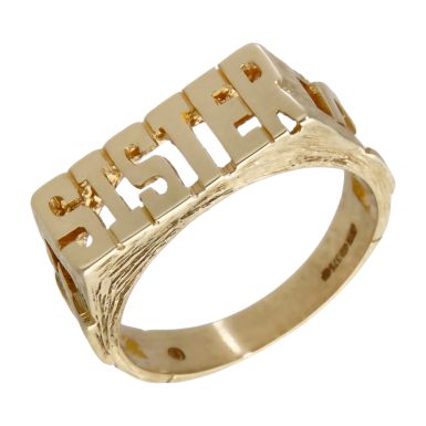 Pre-Owned 9ct Yellow Gold Sister Ring