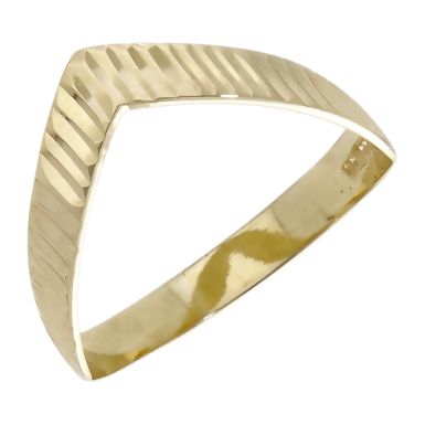 Pre-Owned Vintage 1987 9ct Yellow Gold Wishbone Ring