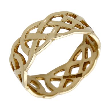 Pre-Owned 9ct Yellow Gold Celtic Style Woven Band Ring