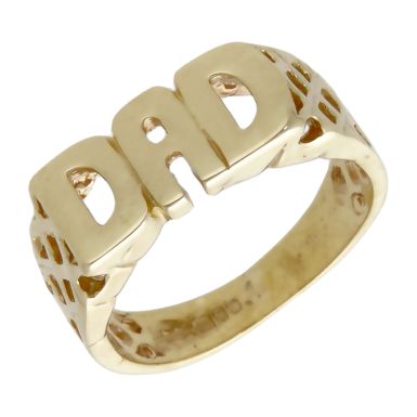 Pre-Owned 9ct Yellow Gold Dad Ring