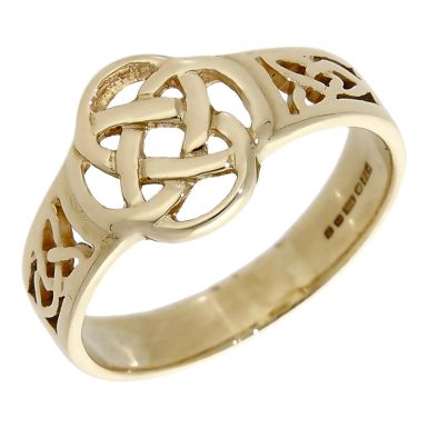 Pre-Owned 9ct Yellow Gold Celtic Design Dress Ring