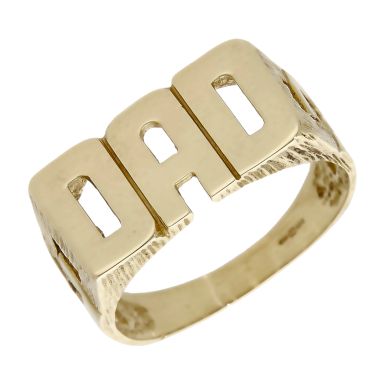 Pre-Owned 9ct Yellow Gold Dad Ring