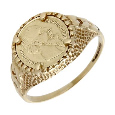 Pre-Owned 9ct Yellow Gold Coin Style Dress Ring
