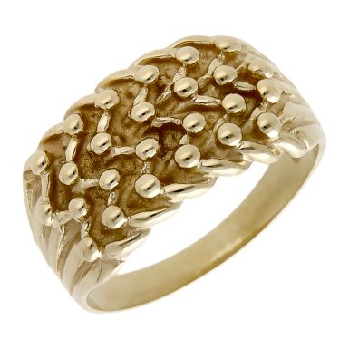 Pre-Owned 9ct Yellow Gold 4 Row Keeper Ring