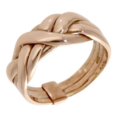 Pre-Owned 9ct Rose Gold Puzzle Ring
