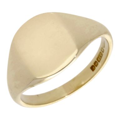 Pre-Owned Vintage 1970 9ct Yellow Gold Plain Signet Ring