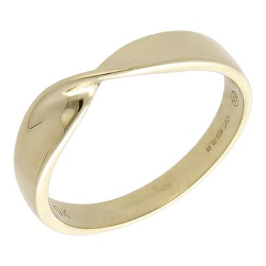 Pre-Owned 9ct Yellow Gold Twist Band Ring