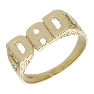 Pre-Owned 9ct Yellow Gold Dad Ring